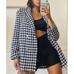 Houndstooth blazer